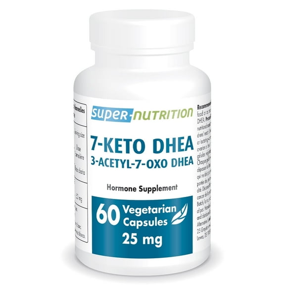 SuperSmart 7-Keto DHEA 25mg - Advanced DHEA Metabolite Supplement | Non-GMO & Gluten Free - 60 Vegetarian Capsules