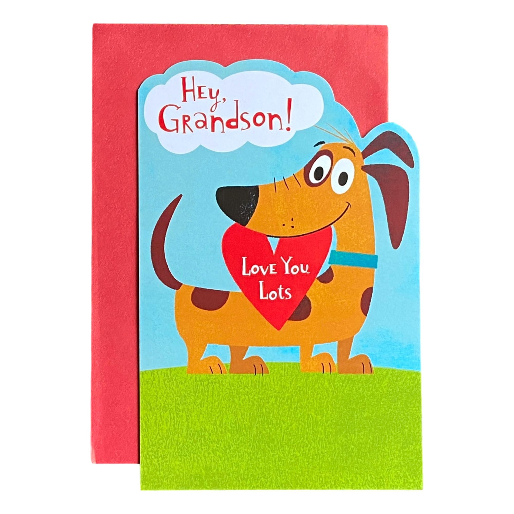 22335 Happy Valentines Day Grandson Juvenile Valentines Greeting Card 