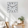 thumbnail image 3 of Farmhouse Flower Wooden Wall Clock Silent Non Ticking, Botanical Vintage Light Blue Leaf Square Wall Clocks Battery Operated, Decor Clock for Home Office, Living Room, Kitchen, 12 Inch, 3 of 9