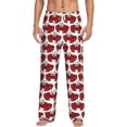 thumbnail image 2 of Picia Cute Red Crab Mens Soft Woven Cotton Elastic Waistband Sleep Pajama Pant Lounge Sleep Pant With Pockets And Drawstring-Small, 2 of 9