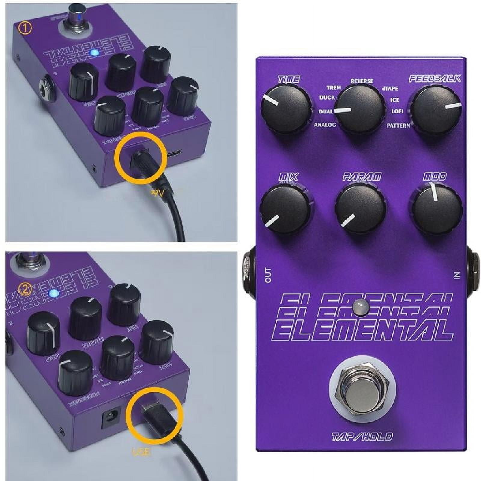 Zeiwohndc Electric Bass Guitar Effect Pedal with 9 Different Delay Effects Enduring