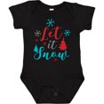 thumbnail image 3 of Inktastic Let It Snow, Snowflakes, Christmas - Red Blue Gray Boys or Girls Baby Bodysuit, 3 of 5