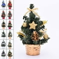 thumbnail image 3 of Splihome 20Cm Artificial Table Mini Christmas Tree Home Decoration Festival Miniature Gold 1#, 3 of 6