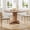 Walnut, variant on Round Dining Table for 4-6 People, 47" Wood Kitchen Table with Sturdy Pedestal Base, Farmhouse Circle Dinner Tables for Dining Room, Living Room, Apartment, Gray