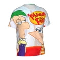 thumbnail image 4 of Phineas And Ferb Shirt 3d Printed T Shirt Crewneck Short Sleeve Top Tees For Mens, 4 of 8