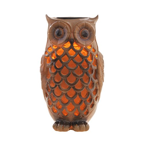 Solar Powered Owl Light Decoration Ultra Durable Polyresin Highest