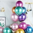 thumbnail image 2 of Globo de color metálico de 12 pulgadas, decoración de globos más gruesos para bodas, cumpleaños, bab Abanopi Globo, 2 of 7