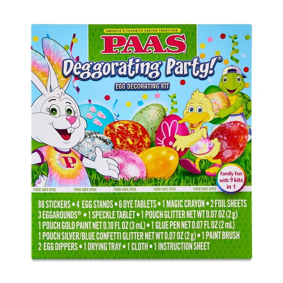 PAAS Deggorating Party Easter Egg Decorating and Dye Kit, 1 each