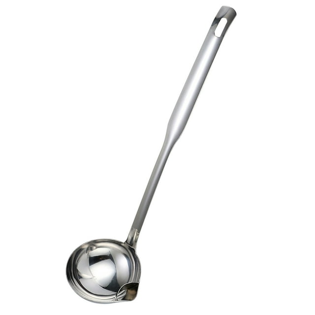 WHEANG Stainless Oil Separator Soup Food Separator Spoon Strainer Wooden Cooking Utensils Set For Kitchen