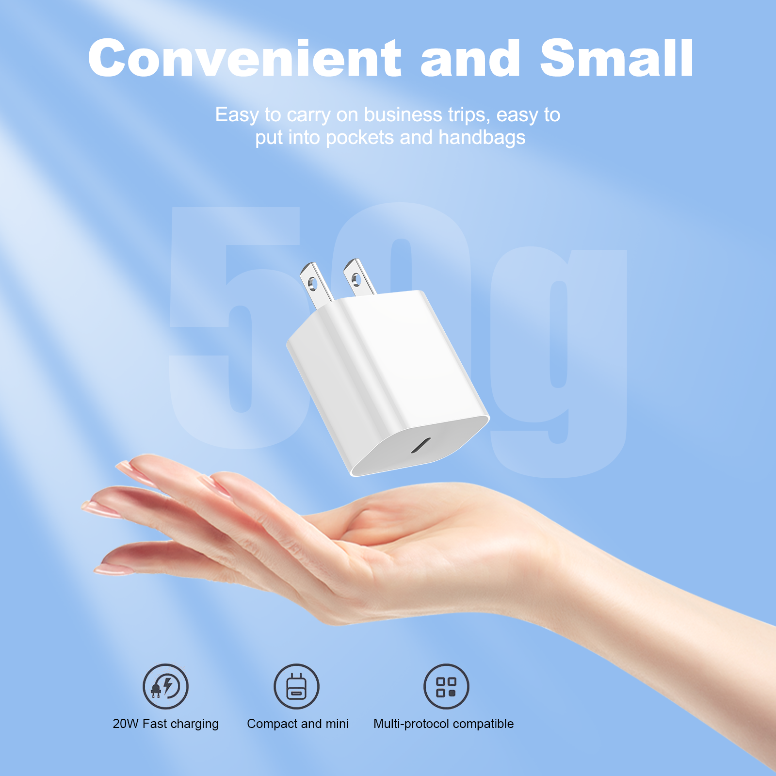 GREPHONE 20W USB-C PD Fast Charger, 2 Pack with Cables photo 2