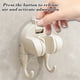 thumbnail image 4 of Soporte de ducha con ventosa | Gancho de pared ajustable y móvil con clip de almacenamiento desmontable y ganchos dobles | Instalación con sello de vacío sin taladro | Organizador de baño y cocina, 4 of 6
