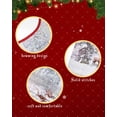thumbnail image 6 of Christmas Elk Christmas Tree Skirt 48 Inches Large Christmas Skirt Tree, Winter Snowflake Xmas Tree Deer Tree Skirt Christmas Decorations for Fireplace Party Holidays Indoor Outdoor, 6 of 7