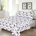 thumbnail image 5 of Ruvanti Flannel Sheets Queen Size - 100% Cotton Brushed Flannel Bed Sheet Sets - Deep Pockets 16 inches (Fits up to 18") - All Seasons Breathable & Super Soft - Warm & Cozy - 4 Pcs - Christmas Moose, 5 of 9
