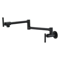 SUMERAIN S6111OI Bronze Pot Filler Faucets Wall Mount, Double-Jointed Swing and Dual Shut-off Levers