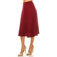 thumbnail image 3 of Women's Flared Lightweight Elastic Midi A-line Skirt, 3 of 6