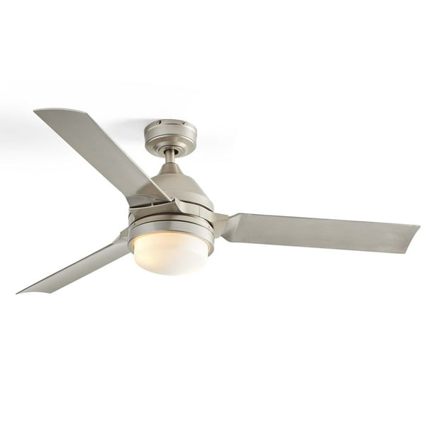 Better Homes Gardens 54 Outdoor Satin Nickel 3 Blade Ceiling Fan Com - 36 Inch Ceiling Fan With Light Canada