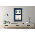 thumbnail image 2 of OCM Diploma Frame for UC Berkeley Cal, Navy/Yellow Mat with Sather Gate Pen & Ink, 24" x 17", 2 of 5
