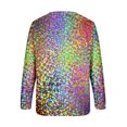 thumbnail image 5 of Qiopertar Mode Femmes T-Shirt à Manches Longues Col Rond Imprimé Chandail en Molleton Blouse Hauts Offres de la Semaine Liquidation à Moins de 5$ jusqu'à 90 % de Réduction, 5 of 5