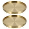 thumbnail image 5 of Gold Brass Coasters for Drinks Tabletop Decor, 5 of 7