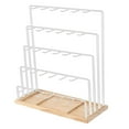 thumbnail image 4 of STARTIST 5 Tiers Earring Display Stand Holder Jewelry Hanger Rack Easy Assemble Tabletop with Hooks for Home Ear Studs Keychains Rings White, 4 of 9