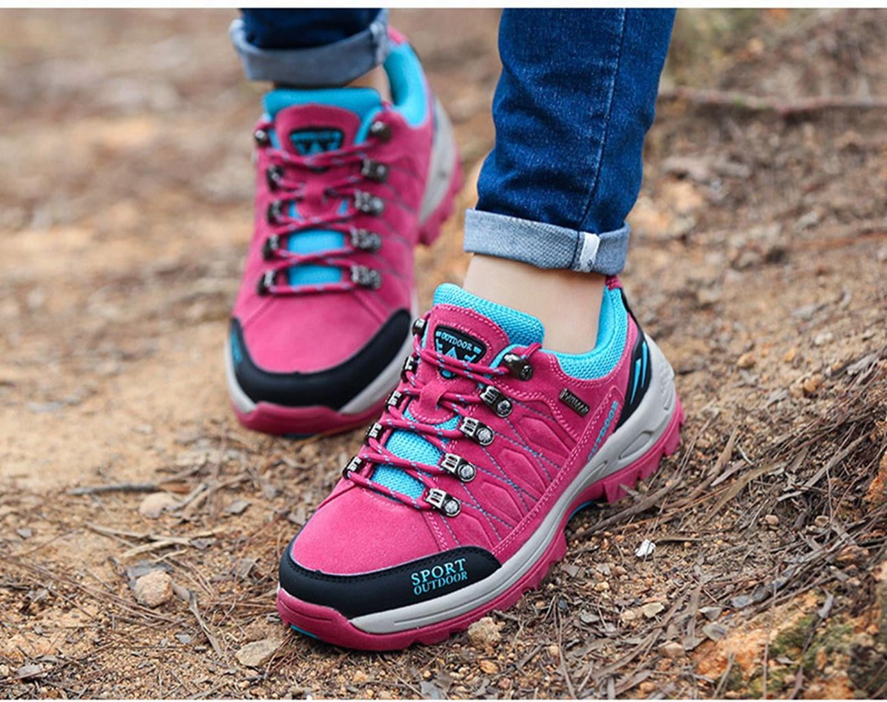 Women's Hiking Shoes Waterproof Anti-Slip Outdoor Ankle Boots Hike Trekking Shock Absorption Boots for Camping Climbing