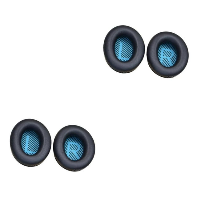 Almohadillas para auriculares Sidaley para QuietComfort 35/35II cuero azul Negro 2piezas