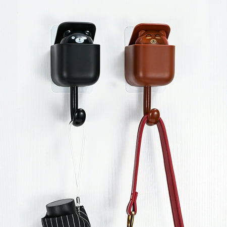 

Pontos Coat Hooks Wall Mounted Cute ABS Panda Bear Hanging Hooks for Home