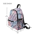 thumbnail image 3 of FORMRS School Backpack with Front Zippered Pocket 12" Student Travel Daypack, Pink Art Pattern, 3 of 6