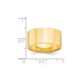 thumbnail image 3 of Real 14kt Yellow Gold 10mm LTW Flat Band Size 9.5; for Adults and Teens; for Women and Men, 3 of 3