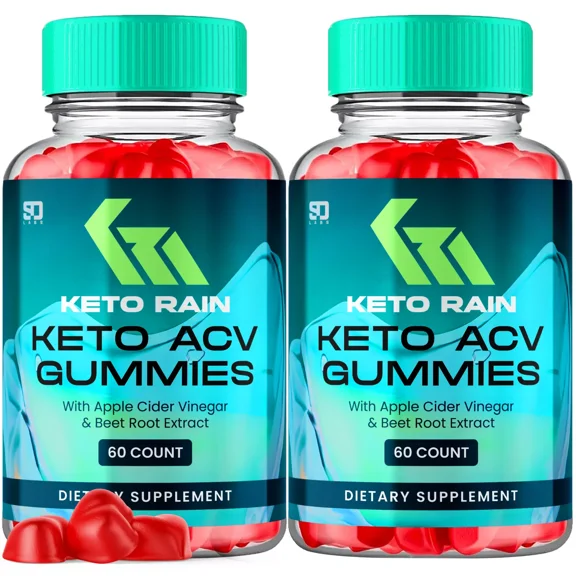 Keto Rain ACV Gummies for Advanced Weight Management & Energy Support (2 Pack)