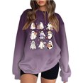 thumbnail image 5 of Futezty Halloween Graphic Print Oversized Sweatshirt Crewneck Embroidered Pullover Casual Comfy Outfits, 5 of 6