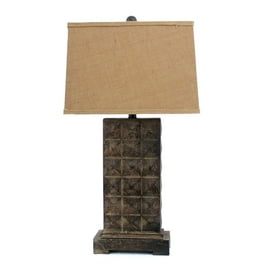 4.75 X 9.5 X 29.5 Brown Vintage With Metal Pedestal - Table Lamp 4.75 X 9.5 X 29.5 Brown Vintage With Metal Pedestal - Table Lamp