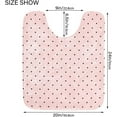 thumbnail image 5 of SKYSONIC Toilet Bathroom Rugs Sets 2 Piece, Black Polka Dots on Pink Background Soft Absorbent Fluffy Toilet Mat Set Non-Slip Rubber Backing Bath Mats for Bathroom,16"x24"+20"x24", 5 of 7