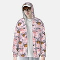 thumbnail image 2 of Gaeub Pink Butterfly Daisy Men's and Women's UPF 50+ Long-Sleeved Sun Protection Clothing, Fishing Shirt Long Sleeve Zip-XX-Large, 2 of 7
