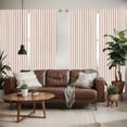 thumbnail image 2 of Ambesonne Peach Window Curtains, Stripes with Squares, Each 28" W x 84" L, Peach Cream, 2 of 5