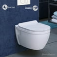 thumbnail image 2 of Ivy Wall-Hung Toilet Bundle 0.8/1.6 GPF Dual Flush in Glossy White with White Flush Plate, 2 of 12