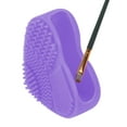 thumbnail image 4 of Unique Bargains 1 Pc Heart Shape Makeup Brush Cleaner Purple, 4 of 6