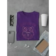 thumbnail image 3 of Wolf Head Lineart T-Shirt Men -Image by Shutterstock, Male 4X-Large, 3 of 4