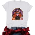 thumbnail image 6 of Yeaiivve Halloween Shirts for Women Short Sleeve Funny Witch Pumpkin Printed Tunic Tops Breathable Casual Graphic Tees Loose Fit Crewneck Blouse L, 6 of 7