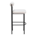 thumbnail image 2 of Livorno Barstool Ivory Barstool, Modern Style, Shearling style fabric, Steel, Indoor Bar, 2 of 5