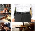 thumbnail image 5 of Men's Belt Genuine Leather Belt Automatic Buckle Ratchet Dress Belt for Men Perfect Fit Waist Size Up to 46"-Functional, Stylish and Durable, 5 of 7