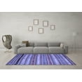 thumbnail image 3 of Ahgly Company Indoor Square Southwestern Blue Country Area Rugs, 6' Square, 3 of 4