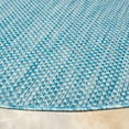 thumbnail image 3 of Safavieh Courtyard Finnian Solid Indoor/Outdoor Area Rug, Aqua/Gray, 5'3" x 5'3" Round, 3 of 13