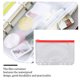 thumbnail image 4 of Seitruly Contenedor de bolsa con cremallera de 10 piezas, prácticos archivadores impermeables, contenedores de almacenamiento para documentos simples Carpetas de archivos A6 rojo, 4 of 5