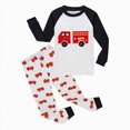 thumbnail image 2 of Kaprioy Boys Pajamas Toddler Boys Pajamas 2-Piece Kids Pjs Set Soft Stretchy Long Sleeve Top and Pants size 12Months-7Years, 2 of 4