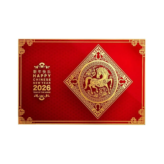 TIELUTT 2026 Year Door Mat Horse Year Velvet Entrance Rug Non Welcome Mat for Home Entryway Front Bed Throw Blankets Couch Blankets 8by10 Area Rugs Thick Blankets Textu Soft Throw Blanket