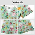 thumbnail image 2 of VIAOLI Women's Christmas Print Scrub Top - V-Neck Top with Pockets & Split Hem, 13 Colors, 2 of 5