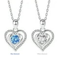 thumbnail image 4 of Simple Elegant Necklace Heart-shaped Pendant Embedded Rhinestones Valentine's Day Gift, 4 of 8