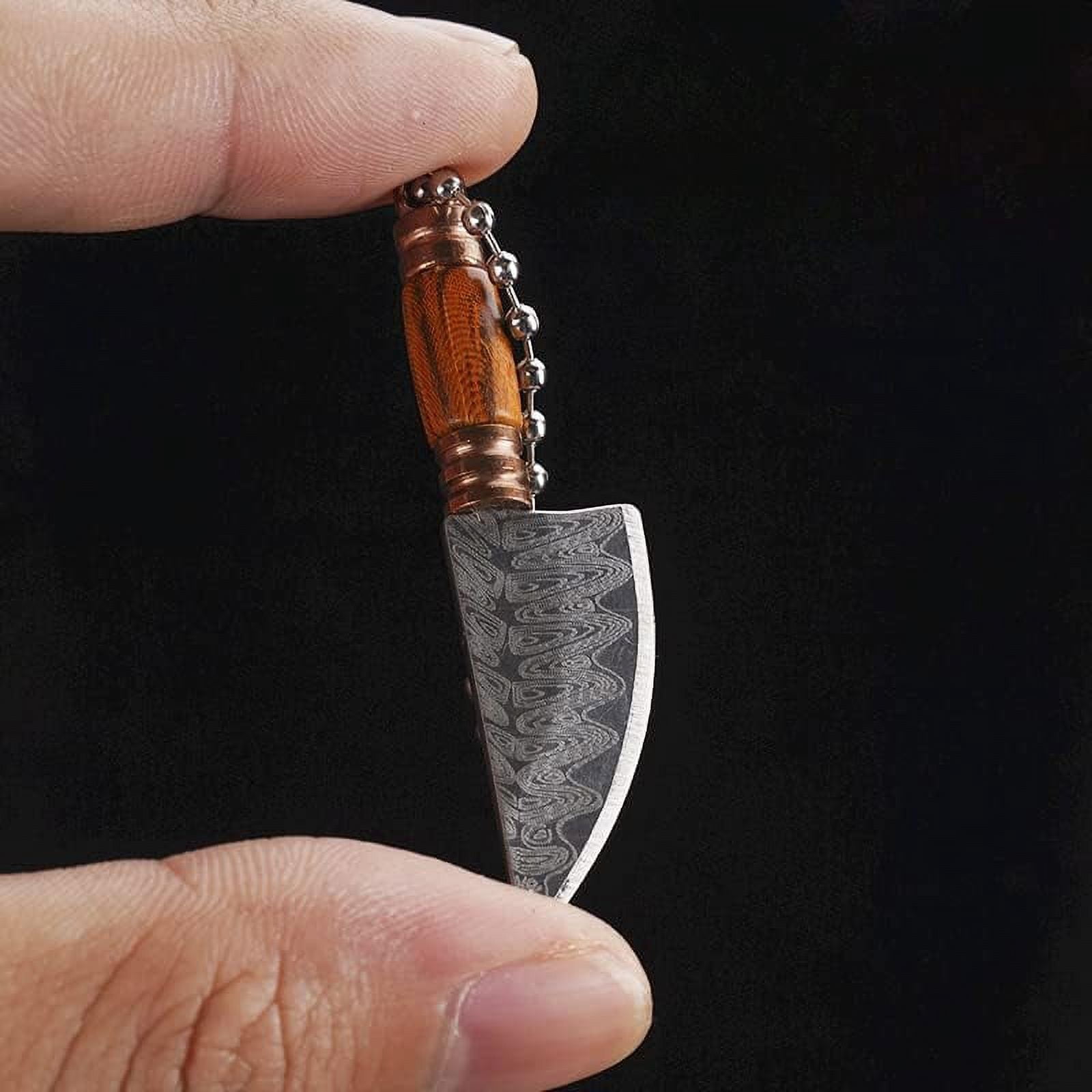 Mini knife Set, Mini Pocket knife Set, Tiny knife Chef Keychain with Sheath for Package Opener Box Cutter Letter Opener-4pcs