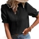 thumbnail image 2 of Blusa Elegante de Encaje con Cuello en V y Corta para Mujer Negro L, 2 of 8